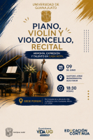 Clausura de cursos y talleres artísticos - Piano, violín y violoncello (recital)
