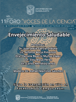 11vo. Foro Voces de la Ciencia - Envejecimiento saludable