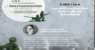 Inicia en la UG ciclo de conferencias sobre “La militarización en México y el quehacer universitario” 