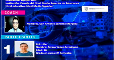 Estudiantes de la ENMS de Salamanca obtienen el segundo lugar en el Torneo Nacional de Robótica Educativa WER 2021  