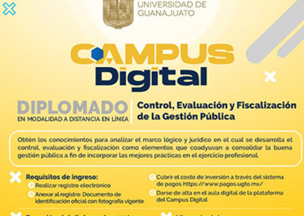 Ofrece UG el Diplomado “Control, Evaluación y Fiscalización de la Gestión Pública” 