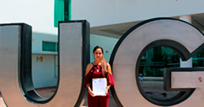 Azucena, originaria de la comunidad de Palo Blanco y madre de familia que se abrió camino en la UG 