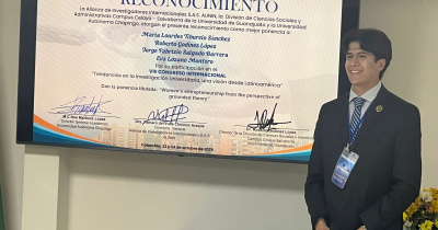 Estudiante de la UG obtiene primer lugar en Congreso Internacional con ponencia sobre emprendimiento femenino