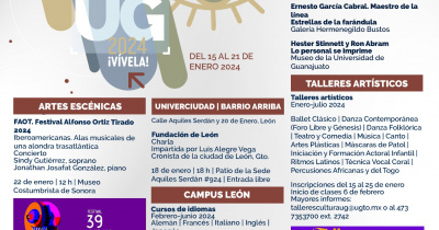 ¡Vive la Agenda Cultura UG! Con cursos, talleres, arte, historia y más   