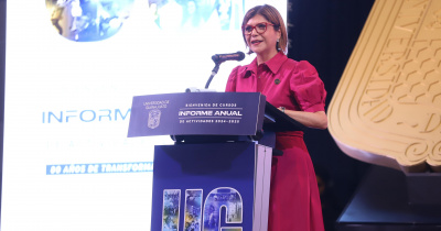 Rectora General destaca inclusión, compromiso social y capacidad científica de la UG al rendir su segundo informe de actividades