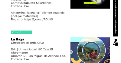 Vive la cultura en la UG: cine, danza y más del 20 al 26 de abril