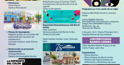 Exposiciones, charlas y cine en la agenda cultural veraniega de la UG 