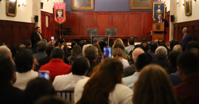 Imparte conferencia en la UG el Ministro de la SCJN, Alfredo Gutiérrez Ortiz Mena.