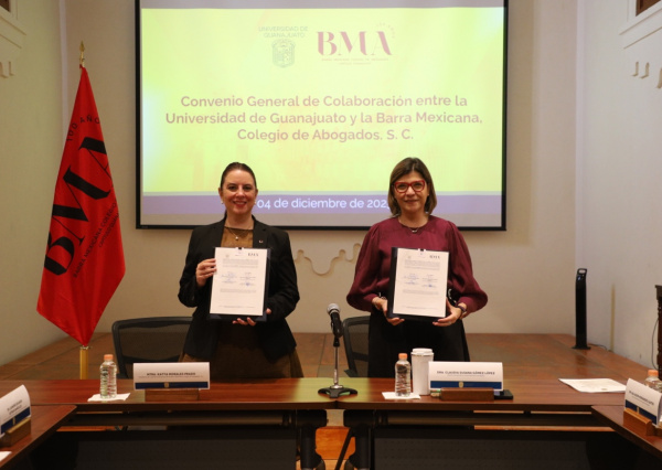 UG y Barra Mexicana, Colegio de Abogados, firman convenio de colaboración
