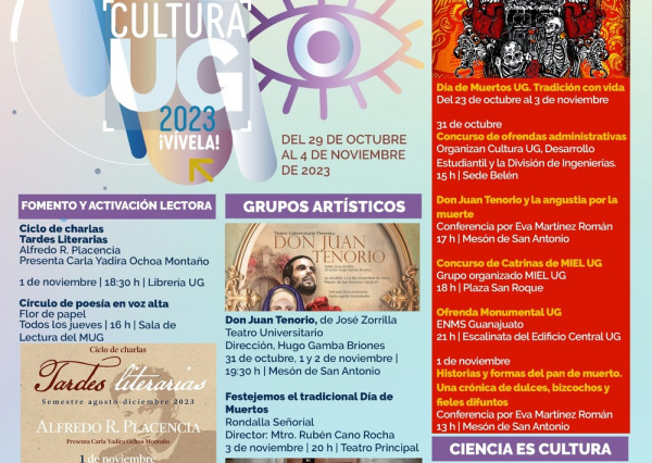 Disfruta el Día de Muertos con las actividades que la Agenda Cultural UG tiene preparadas para ti 