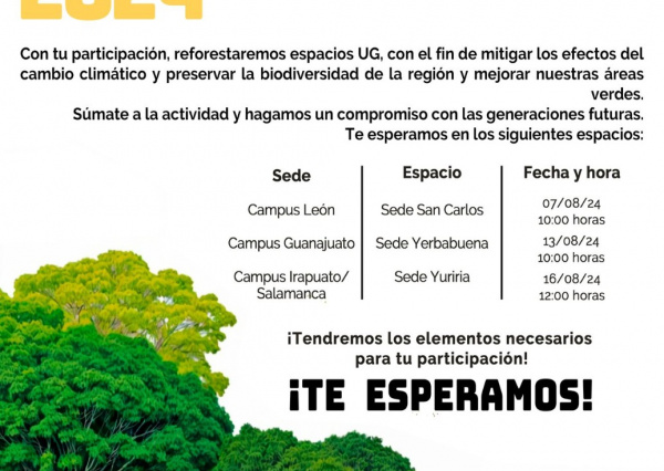 Se une comunidad UG para reforestar espacios universitarios