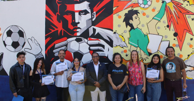 Comunidad universitaria participa en estrategia “Tequios por la Paz” con temática del Mundial