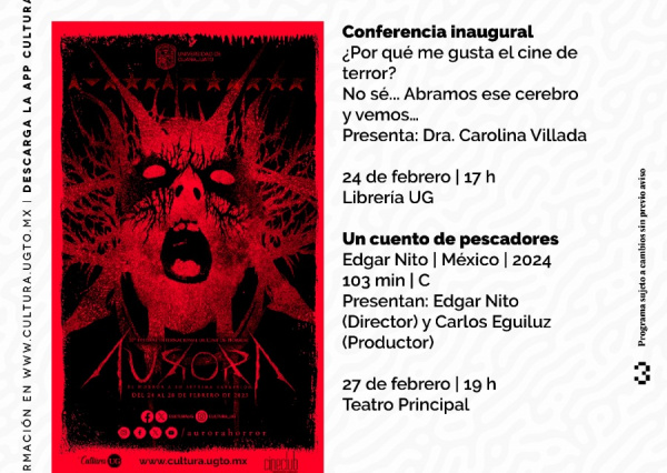 Sé parte del 20 Festival Internacional de Cine de Horror Aurora y de la Agenda Cultura UG