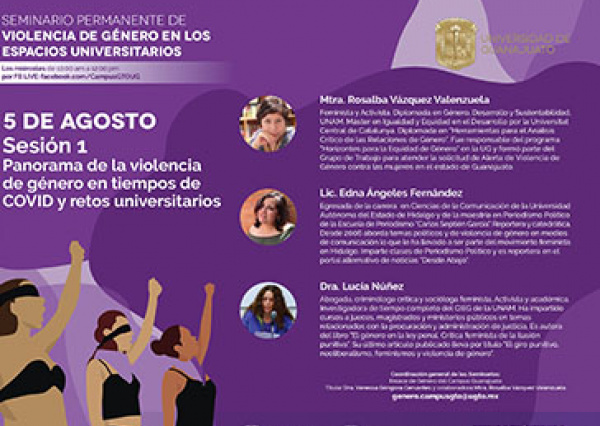 Violencia de género en tiempos de COVID, tema de seminarios permanentes en la UG